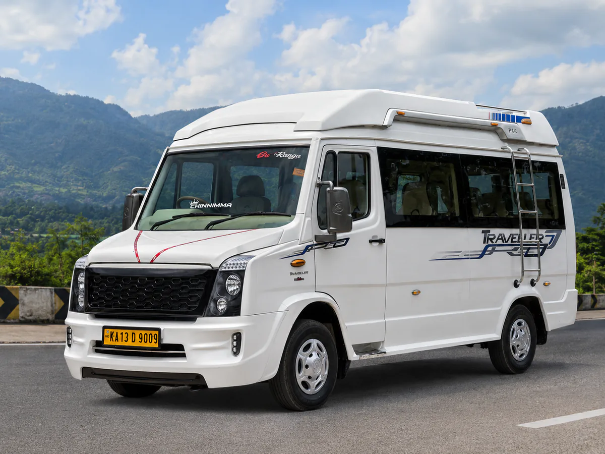 Luxury tempo traveller rental in Bangalore for family and group travel
